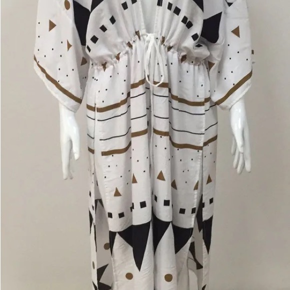 SOLD OUT CLEARANCE Aztec Tribal Geometric Boho Swim Beach Coverup - Picture 6 of 7